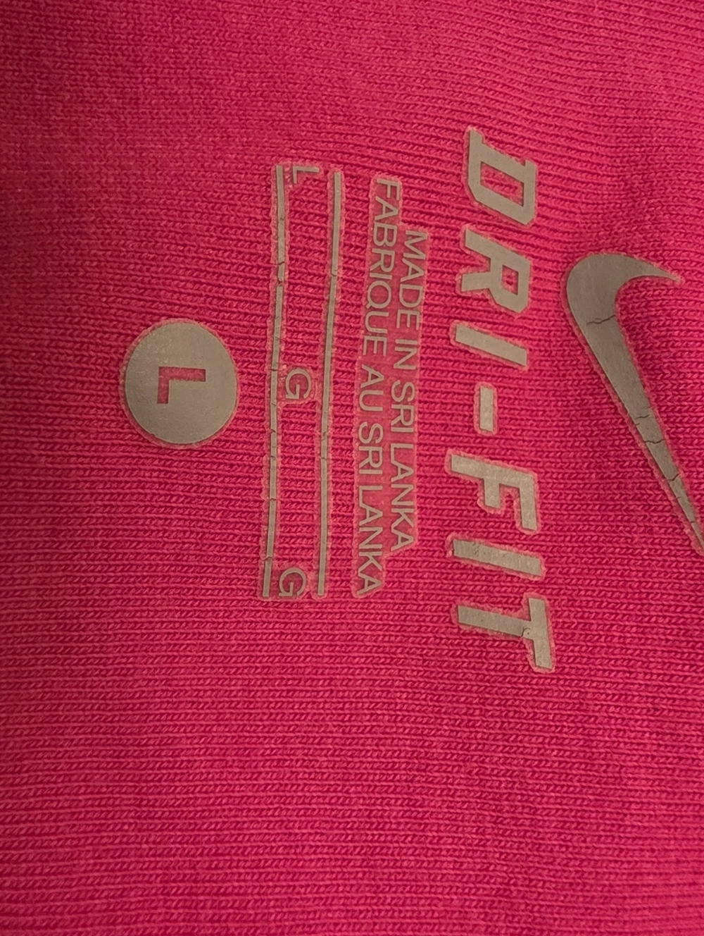 Nike Women's Pink Dri-Fit Capris with White Swoosh ~ Size Large - Picture 6 of 12